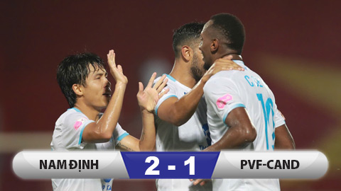  Kết quả Nam Định 2–1 PVF-CAND: Chơi vượt trội, Nam Định vẫn thắng… hú hồn!